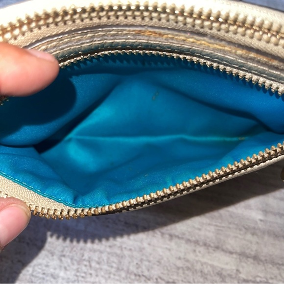 Coach Poppy Gold Logo Clutch Purse Mini Bag - Picture 4 of 7